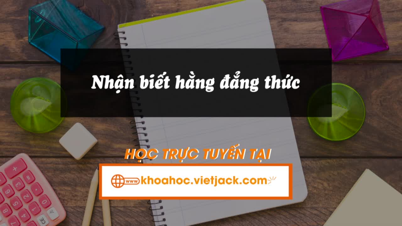 Nhận biết hằng đẳng thức