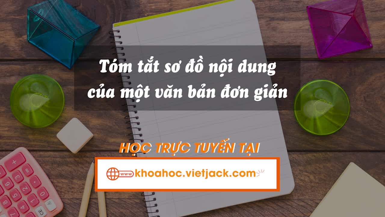 Viết: Tóm tắt sơ đồ nội dung của một văn bản đơn giản