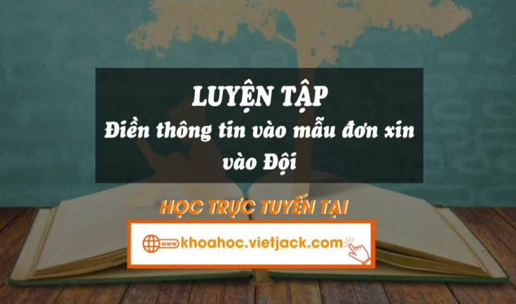 Bài 12. Luyện tập: Điền thông tin vào đơn vị xin vào Đội