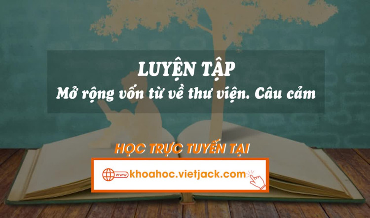 Bài 16. Luyện tập: Luyện tập: Mở rộng vốn từ về thư viện; Câu cảm