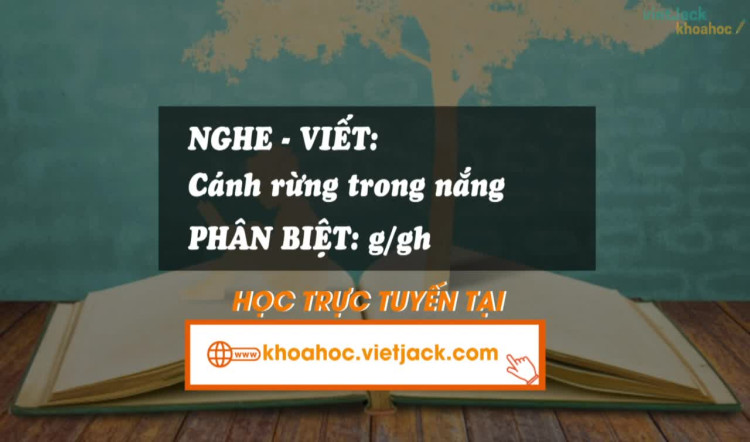 Bài 3. Luyện tập: Nghe - viết: Cánh rừng trong nắng/Phân biệt g/gh