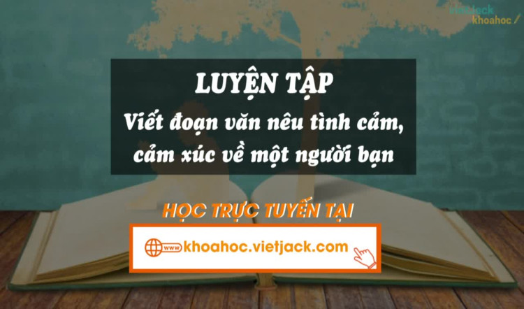 Bài 8. Luyện tập: Viết đoạn văn nêu tình cảm, cảm xúc về một người bạn