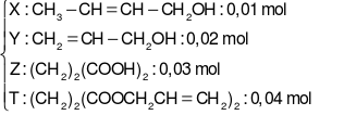 X, Y (MX < MY) là hai chất hữu cơ kế tiếp thuộc dãy đồng đẳng ancol anlylic; Z là axit no hai chức; T là este tạo bởi X, Y, Z. Đốt cháy 13,9 gam hỗn hợp E chứa X, Y, Z, T (đều mạch hở) cần dù (ảnh 3)