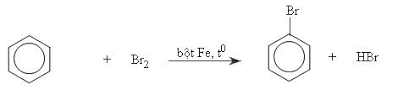 Benzen khôngtham gia phản ứng với (ảnh 2)