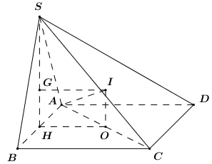  (VD): Cho hình chóp có đáy là hình vuông cạnh . Tam giác đều và nằm trong mặt phẳng vuông góc với đáy, bán kính mặt cầu ngoại tiếp hình chóp là:  (ảnh 7)
