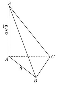 Cho khối chóp có đáy là tam giác đều cạnh , cạnh , hai mặt bên và cùng vuông góc với mặt phẳng (tham khảo hình bên).Tính thể tích V của khối hình chóp đã cho. (ảnh 2)