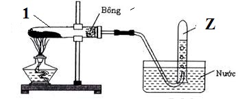  Thí nghiệm điều chế khí Z được mô tả ở hình bên.Phản ứng hóa học xảy ra trong ống nghiệm (1) có thể là (ảnh 1)