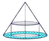  (VD): Cho một hình trụ thay đổi nội tiếp trong một hình nón cố định cho trước (tham khảo hình vẽ bên). Gọi thể tích các khối nón và khối trụ tương ứng là V và V’. Biết rằng V’ là giá trị lớn (ảnh 1)