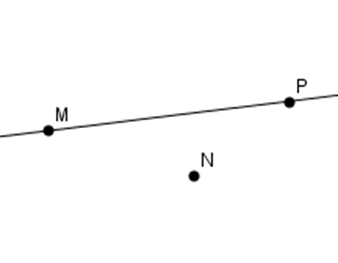 Cho ba điểm M; N; P thẳng hàng với P nằm giữa M và N. Chọn hình vẽ đúng. (ảnh 4)