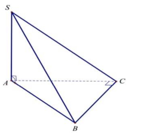 Cho hình chóp \(S.ABC\) có \(SA\) vuông góc với mặt phẳng đáy, \(SA = 2a,\) tam giác \(ABC\) vuông cân tại \(C\) và \(AC = a\sqrt 2 .\) Góc giữa đường thẳng \(SB\) và mặt phẳng \(\left( {ABC} (ảnh 1)