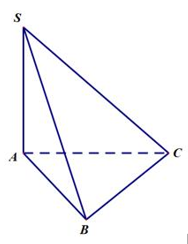 Cho khối chóp \(S.ABC\) có đáy \(ABC\) là tam giác vuông tại \(B,AB = a,AC = a\sqrt 3 ,\) \(SB = a\sqrt 5 ,SA \bot \left( {ABC} \right).\) Tính thể tích khối chóp \(S.ABC.\) (ảnh 1)