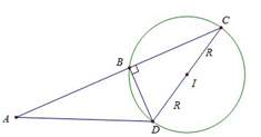 Cho mặt cầu \(S\left( {I;R} \right)\) và điểm \(A\) nằm ngoài mặt cầu. Qua \(A\) kẻ đường thẳng cắt \(\left( S \right)\) tại hai điểm phân biệt \(B,C.\) Tích \(AB.AC\) bằng (ảnh 1)