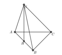 Cho hình chóp \(S.ABC\) có đáy \(ABC\) là tam giác vuông cân tại \(B\) và \(AB = a.\) Tam giác \(SAB\) đều và nằm trong mặt phẳng vuông góc với đáy. Tính thể tích \(V\) của khối chóp \(S.ABC. (ảnh 1)