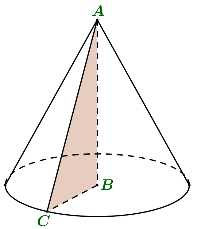 Trong không gian, cho tam giác ABC vuông tại B cóAB= a căn bậc hai của 3 và AC=a căn bậc hai của 7.  (ảnh 1)