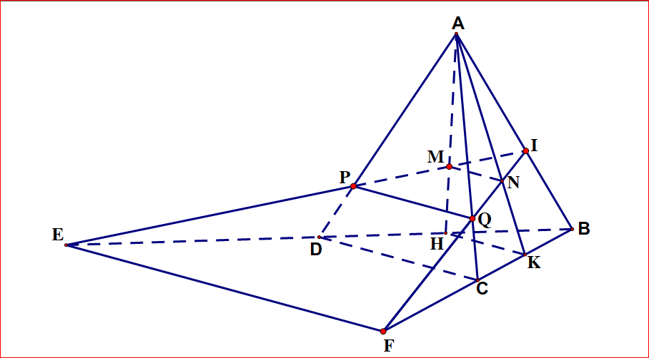   Cho tứ diện đều ABCD có cạnh bằng a. Gọi M,N lần lượt là trọng tâm các tam giác  (ảnh 1)