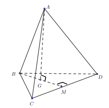 Tính thể tích khối tứ diện đều có cạnh bằng 2B. (ảnh 1)