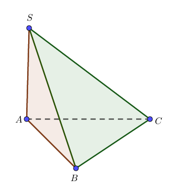 Cho khối chóp  S.ABC có đáy ABC là tam giác đều cạnh a và hai mặt bên (SAB), (SAC) cùng vuông góc với mặt phẳng đáy.  (ảnh 1)