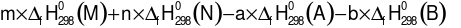 Cho phản ứng có dạng: aA + bB ⟶ mM + nNCông thức tính biến thiên enthalpy phản ứng theo enthalpy tạo thành là  (ảnh 4)