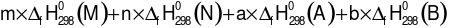 Cho phản ứng có dạng: aA + bB ⟶ mM + nNCông thức tính biến thiên enthalpy phản ứng theo enthalpy tạo thành là  (ảnh 6)