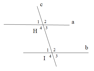  Cho hình vẽ dưới đây: góc H1 và góc I1 là hai góc: (ảnh 1)