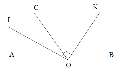  Cho định lí: “Hai tia phân giác của hai góc kề bù tạo thành một góc vuông” và hình vẽ. Kết luận của định lí là: (ảnh 1)