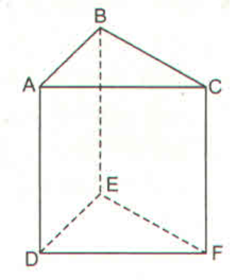  Hình lăng trụ tam giác có mấy cặp mặt song song với nhau? A. 2; B. 3;  C. 4; D. 1. (ảnh 1)