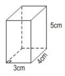 Tính diện tích xung quanh của hình dưới đây: A. 60 cm2; B. 60 cm3; C. 70 cm2; D. 70 cm3. (ảnh 1)