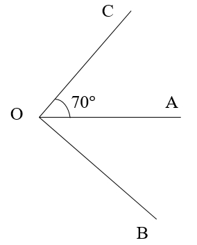  Cho góc AOC = 70 độ. Vẽ tia OB sao cho OA là tia phân giác góc BOC. Tính số đo (ảnh 1)