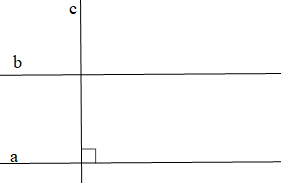Cho ba đường thẳng phân biệt a, b và c, biết a // b và  . Kết luận nào đúng: (ảnh 1)