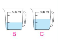 So sánh lượng nước trong hai ca B và C: (ảnh 1)