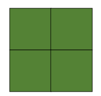 Hình vuông lớn dưới đây được ghép từ 4 hình vuông nhỏ có cạnh 4 cm, chu vi hình vuông lớn là: (Ảnh 1)