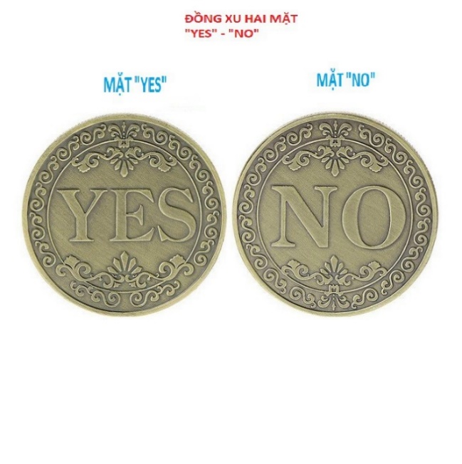 Cho đồng xu gồm hai mặt “YES” và “NO”. Khi tung đồng xu lên và quan sát mặt trên của đồng xu thì: (ảnh 1)