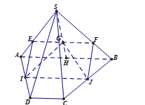 Cho hình chóp S.ABCD có đáy ABCD là hình thang (AB//CD). Gọi I,J lần lượt là trung điểm của các cạnh AD,BCvà G là trọng tâm tam giác SAB. Biết thiết diện của hình chóp cắt bởi mặt phẳng (IJG) (ảnh 1)