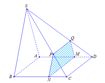 Cho hình chóp S.ABCD có đáy ABCD là hình bình hành, mặt bên SAB là tam giác vuông tại A, \(SA =  (ảnh 1)