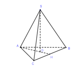 Cho hình chóp S.ABC có đáy ABC là tam giác đều cạnh a và SA=SB=SC=b. Gọi G là trọng tâm  (ảnh 1)