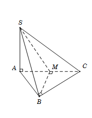 Cho hình chóp S.ABC có đáy ABC là tam giác vuông cân tại B, SA vuông góc với đáy. Gọi M là trung điểm AC. Khẳng định nào sau đây sai? (ảnh 1)