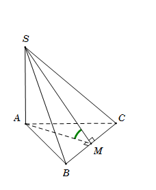Cho hình chóp S.ABC có đáy ABC là tam giác đều cạnh aa. Cạnh bên  (ảnh 1)