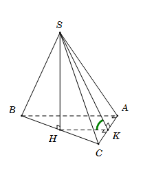 Cho hình chóp S.ABC có đáy ABC là tam giác vuông tại (ảnh 1)
