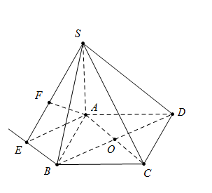 Cho hình chóp S.ABCD có đáy ABCD là hình vuông cạnh a. Cạnh bên SA vuông góc với mặt phẳng (ABCD). Đường thẳng SC tạo với mặt phẳng đáy góc 450. Khoảng cách giữa hai đường thẳng SB và AC làTa (ảnh 1)