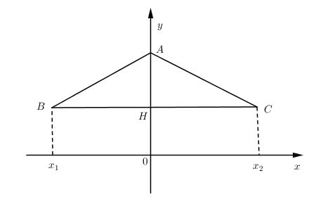 Cho hàm số y = x^4 − 2 m x^2 + m^2 + m .  . Tất cả các giá trị của m để đồ thị hàm số có 3 điểm cực trị tạo thành tam giác có một góc 120o là: (ảnh 1)