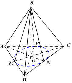 Cho hình chóp S.ABC có đáy ABC là tam giác đều cạnh bằng (ảnh 1)
