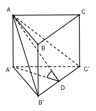 Cho hình lăng trụ đứng ABC.A′B′C′ có đáy là tam giác cân tại A.  (ảnh 1)