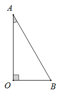 Cho tam giác ABO vuông tại O, có góc  (ảnh 1)