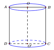Thiết diện qua trục của hình trụ là một hình chữ nhật có diện tích bằng 10. Diện tích xung quanh của hình trụ đó bằng: B.10 D.5 (ảnh 1)