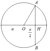 Cho hình trụ có bán kính đáy bằng a. Cắt hình trụ bởi một mặt phẳng song song với trục của hình trụ và cách trục của hình trụ một khoảng bằng  (ảnh 1)