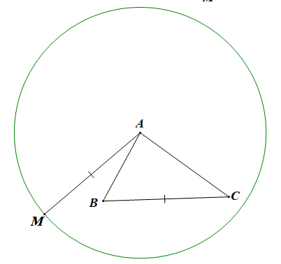 Cho tam giác ABC. Tập hợp các điểm M thoả mãn | vecto MC - vecto MB| = | vecto MC - vectoAC| là (ảnh 1)