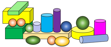  Cho hình sau:Hình đã cho có số khối trụ và khối cầu lần lượt là (ảnh 1)