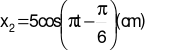  Chất điểm có khối lượng m1 = 50 g dao động điều hoà quanh vị trí cân bằng của nó với phương trình dao động (ảnh 2)
