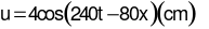  Xét một sóng truyền dọc theo trục Ox với phương trình: u = 4 cos ( 240 t-80x) ( cm) (x được tính bằng m, t được tính bằng s). Tốc độ truyền của sóng này bằng (ảnh 1)