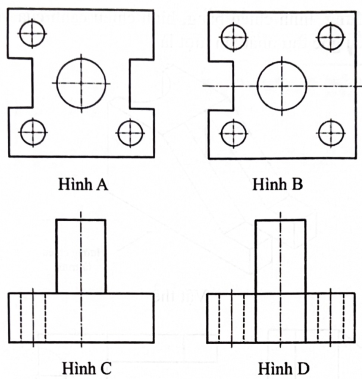  Cho vật thể và các hình biểu diễn như hình dưới đây.Một học sinh đã quan sát và đưa ra một số nhận định: a) Vật thể được tạo bởi khối hình trụ và hình hộp chữ nhật. b) Hình chiếu bằng của vậ (ảnh 2)